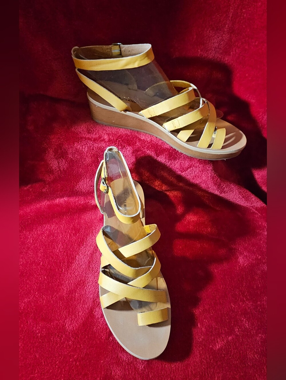 Lucky Brand Tan Strappy Anke Strap Sandals w/Toe Loop - Size 10